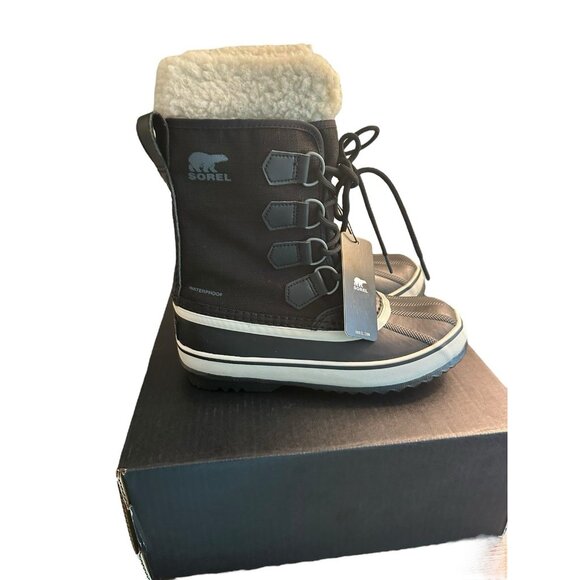 SOREL Winter Carnival Snow Boots Womens Sz 5 Black Stone New $180 - Picture 6 of 6